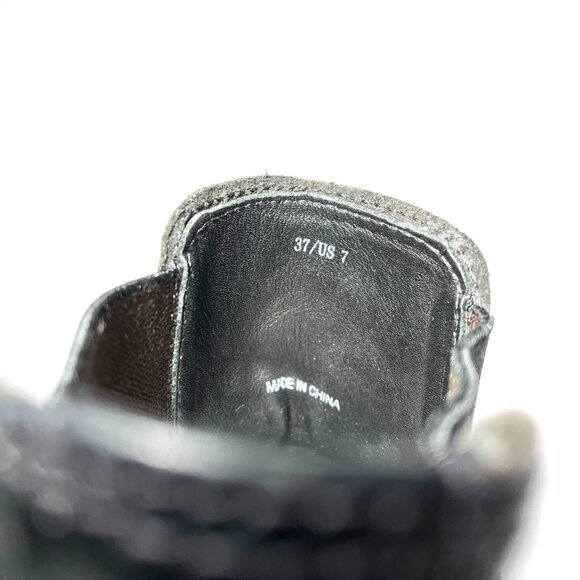 RAG & BONE Durham Black Leather Stretch Chelsea Ankle Booties Boots - Picture 10 of 12